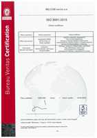 Certifikát jakosti ISO 9001:2015 - CZ<BR>Platí do 28.5.2023